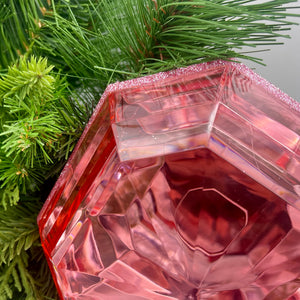 6" Pink Square Precious Gem Ornament