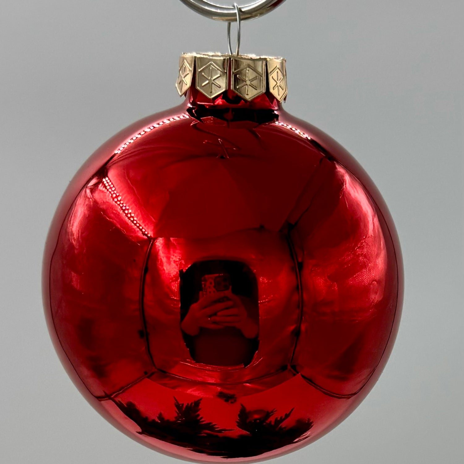 1.4" Red Glass Shiny/Matte Baubles Set of 16