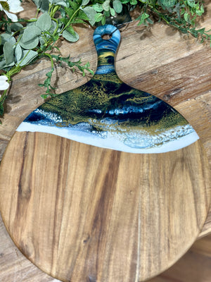 12" Round Cheese Paddle Board Sapphire Sky