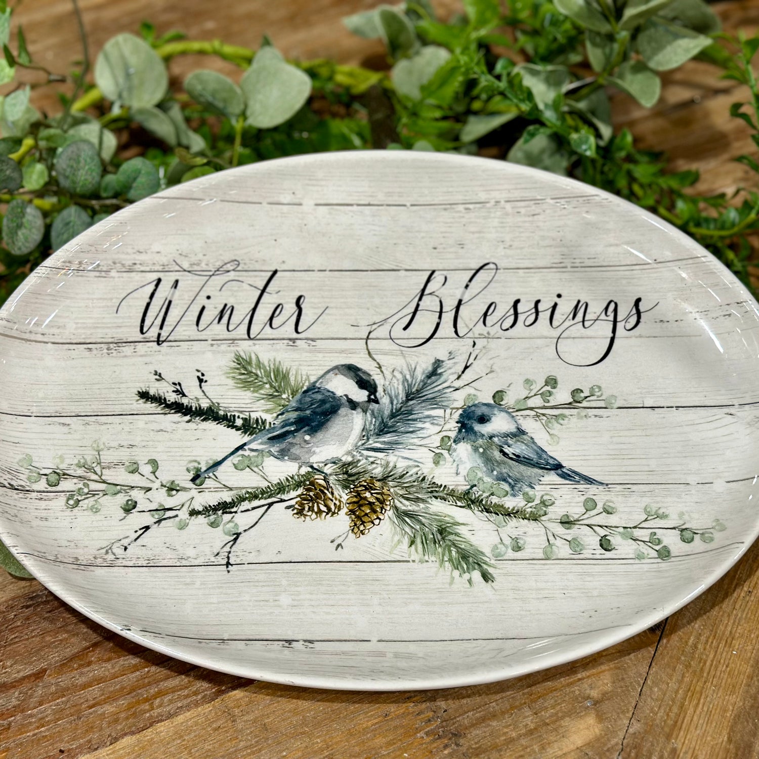 13.25” Winter Blessings Platter