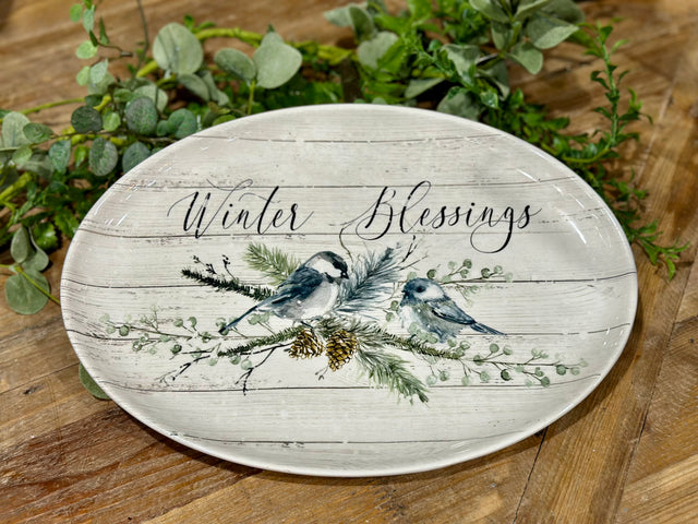 13.25” Winter Blessings Platter