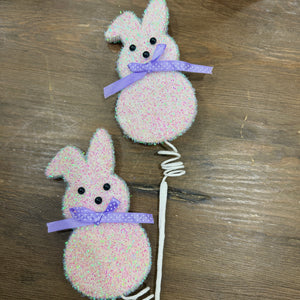 27" Sugared Bunny Peep Spray | Three Colors Available (Sold individually)