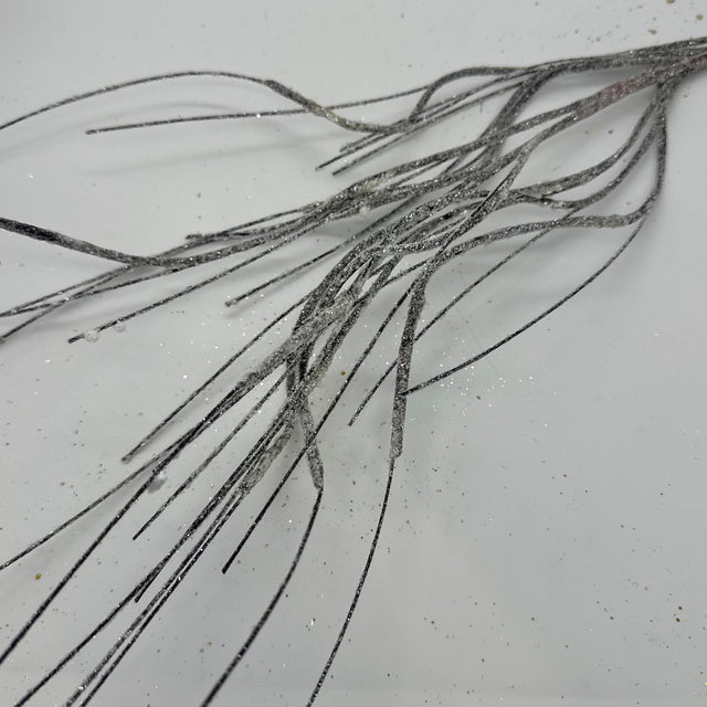 32" Frosted Curly Twig Spray