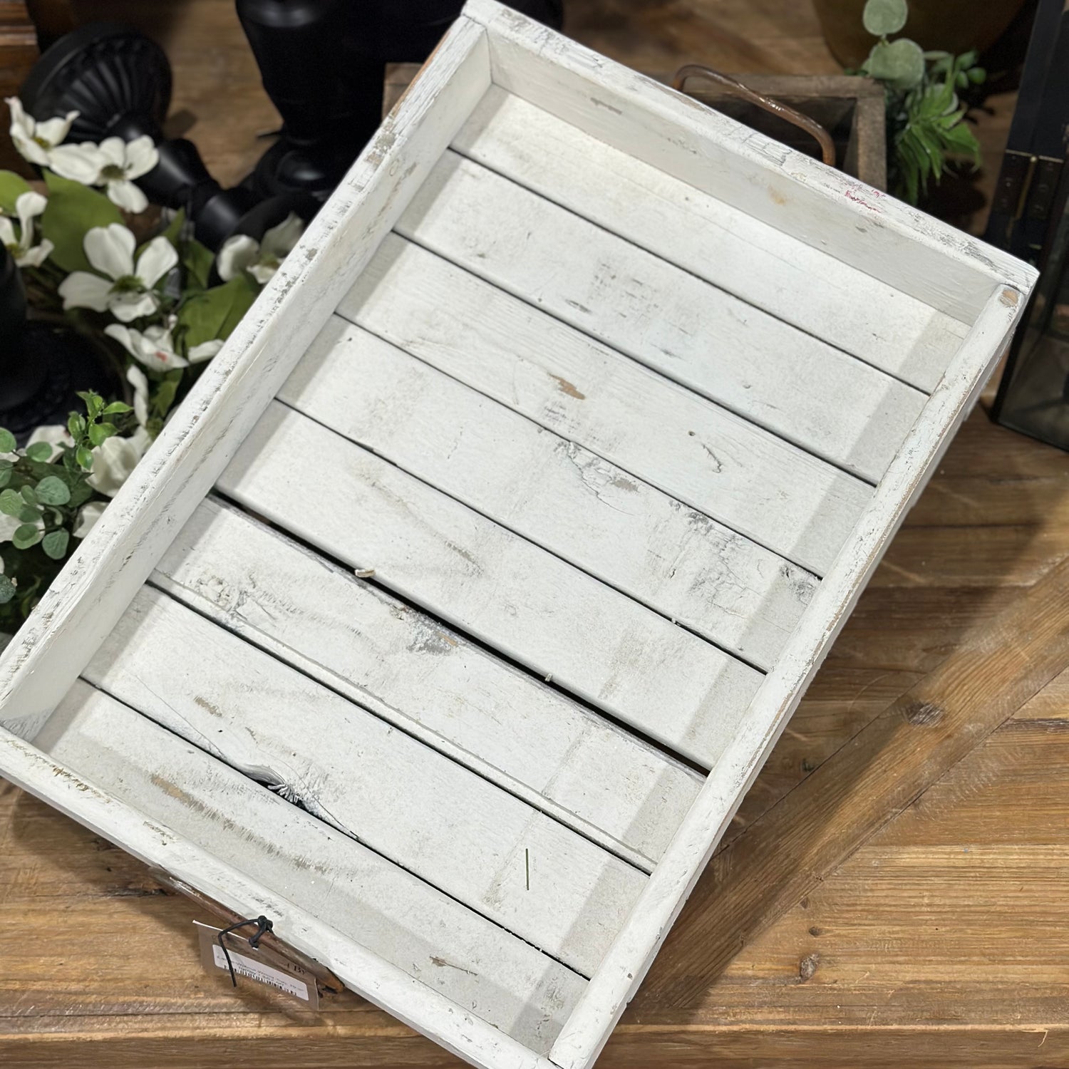 19.5" Large Walnut Wood Tray