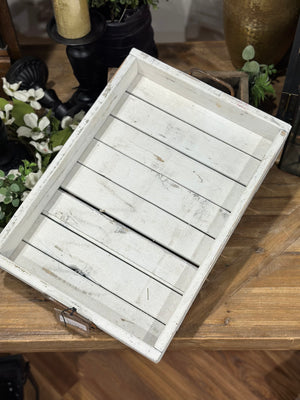 19.5" Large Walnut Wood Tray