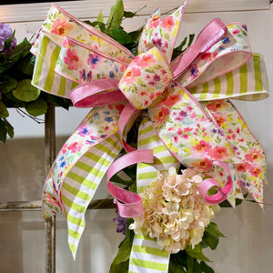 22" Blossom & Vine Handtied Spring Bow