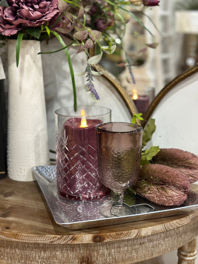 7” Hammered Goblet Orchid
