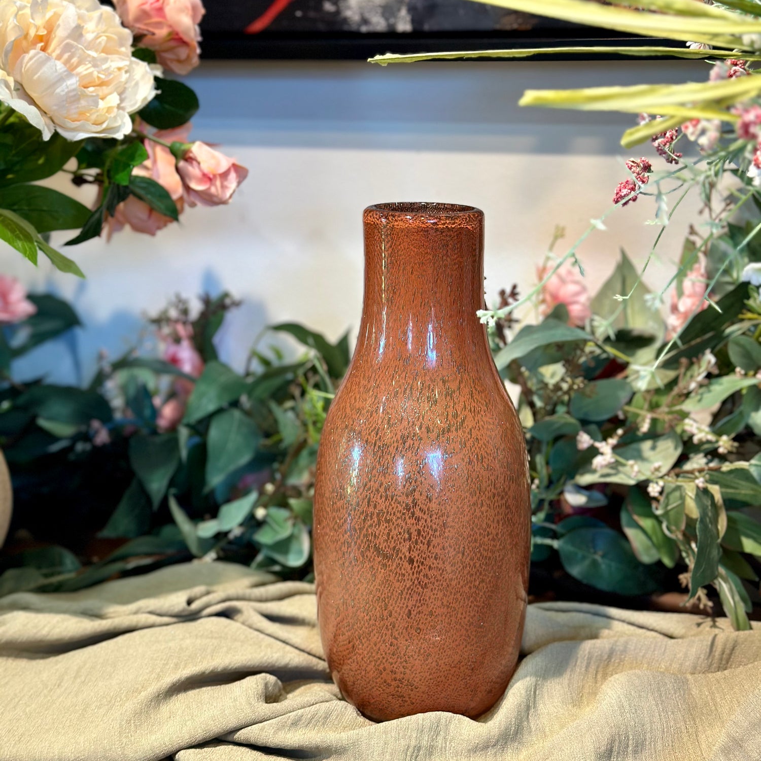 12.25" Amaranthine Glass Vase