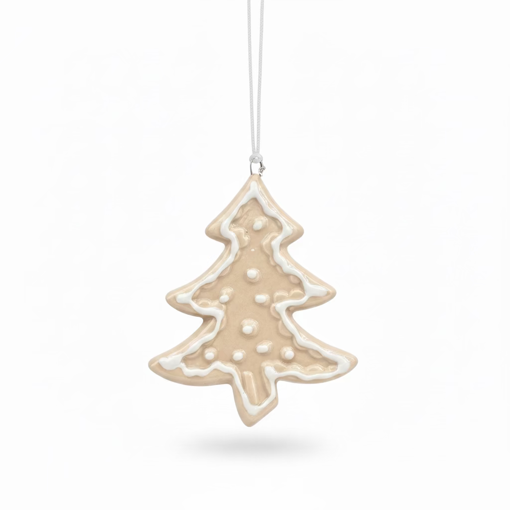 3" Glass Figure Dolomite Snowflake/Tree Ornament