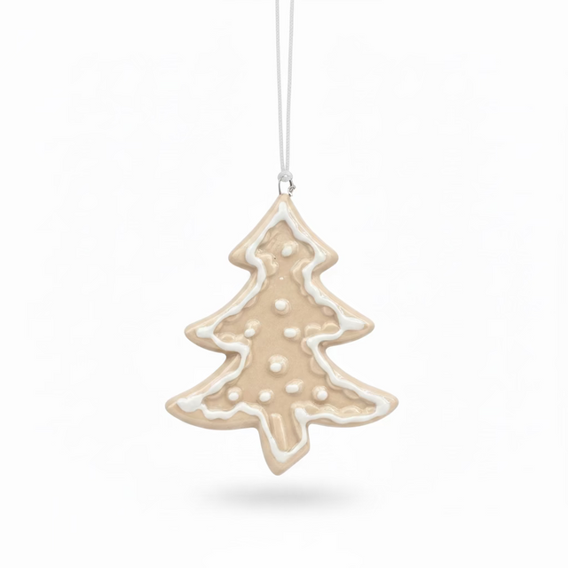 3" Glass Figure Dolomite Snowflake/Tree Ornament