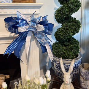 20" Santorini Sky Designer Handtied Bow
