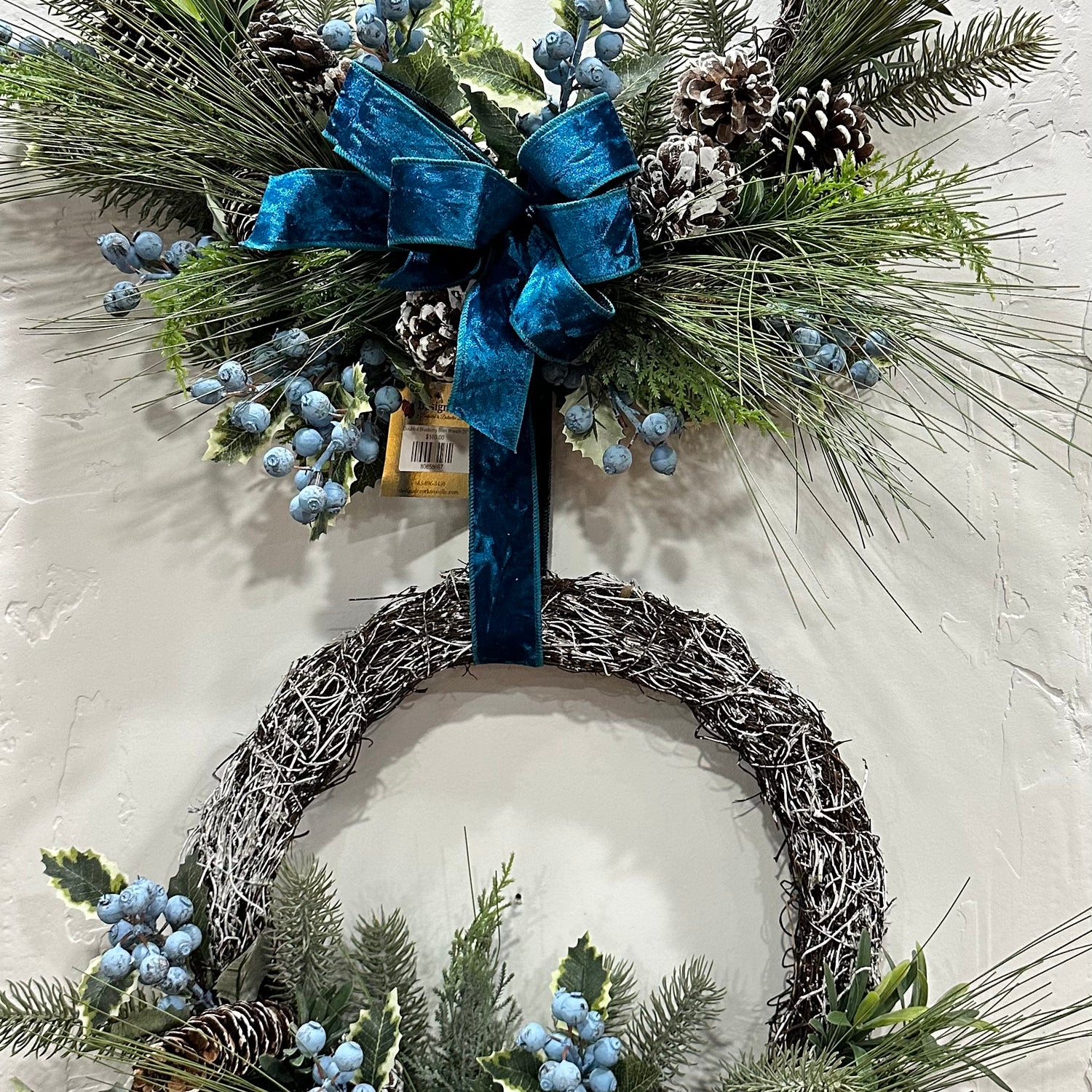 Doubled Blueberry Bliss Wreath 20"