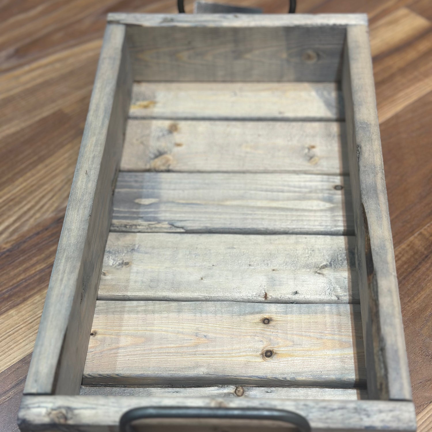 14.75" Small Distressed Wood Tray