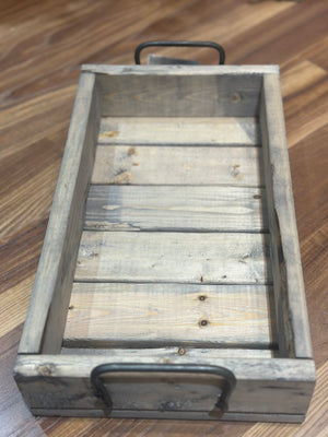 14.75" Small Distressed Wood Tray