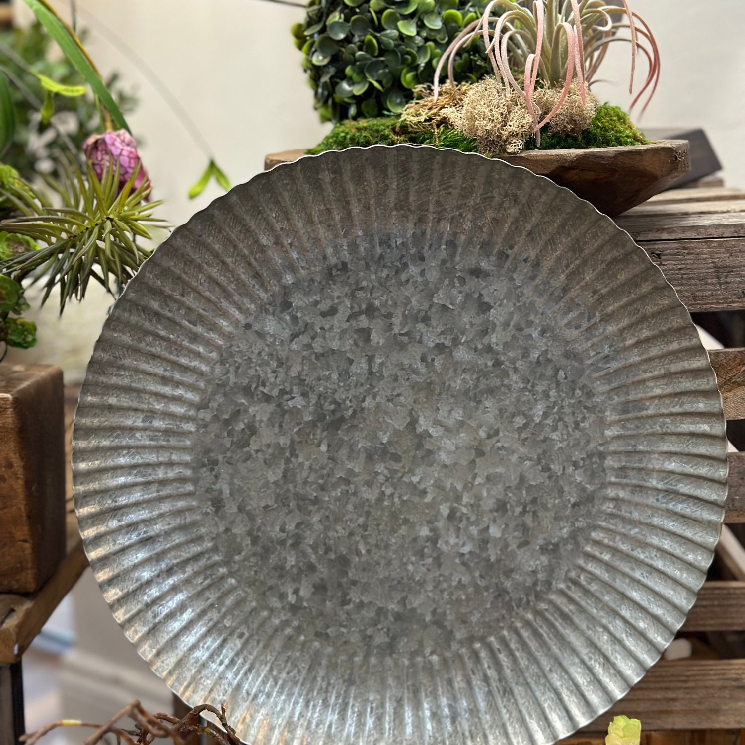 13" Silver Metal Tray