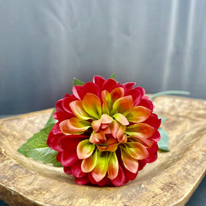 22" Crimson Dahlia Stem