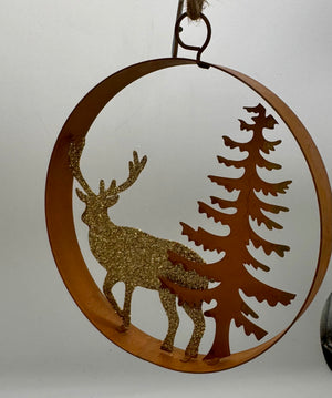 5.25" Iron Deer Ring Ornament