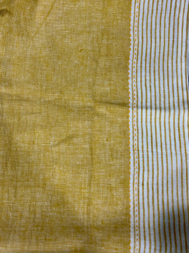 Linen Kitchen Table Runner Yellow