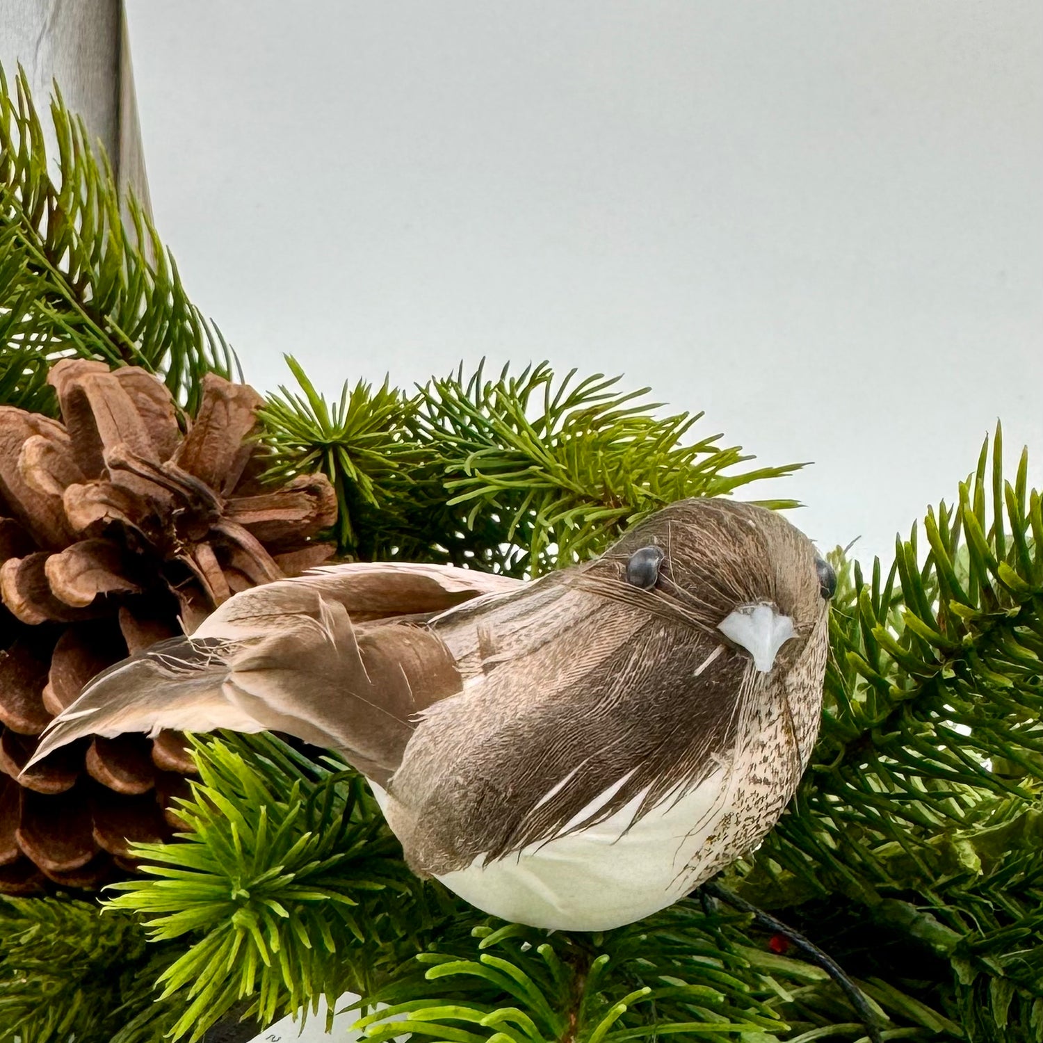 2" Brown/Cream Sparrow with Clip