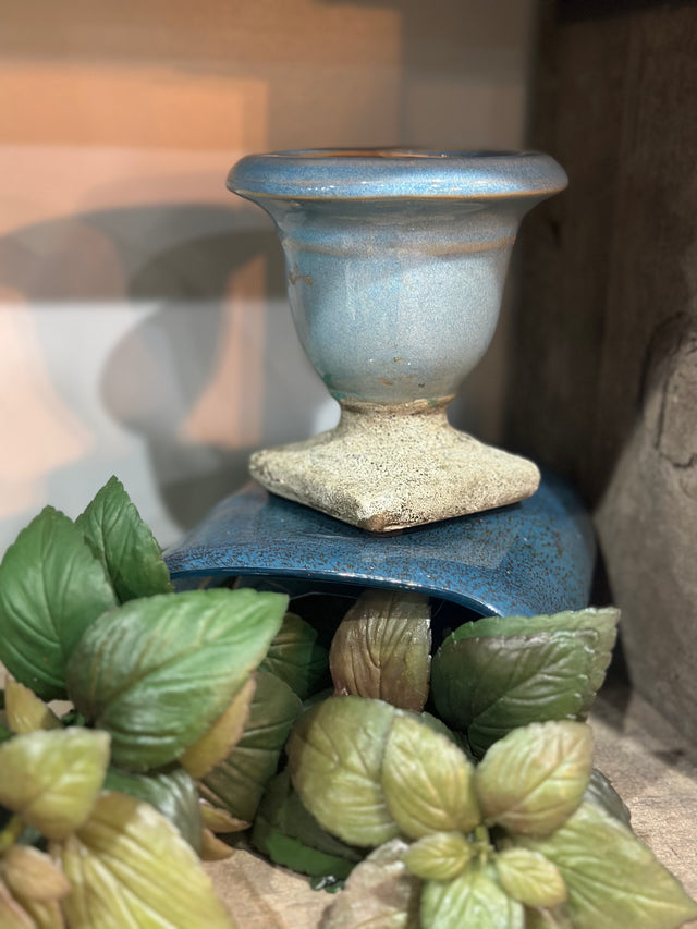 4.5” Blue Urn Small