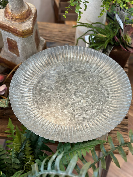 13 inch Silver Metal Tray