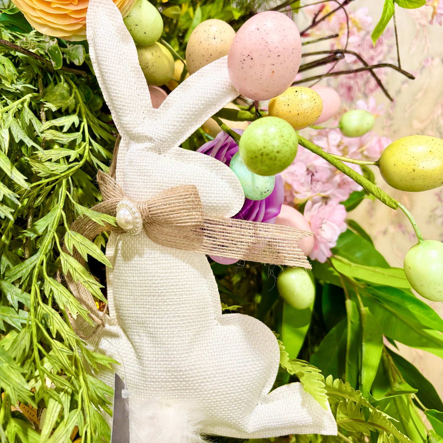 10" Burlap Bunny Ornament
