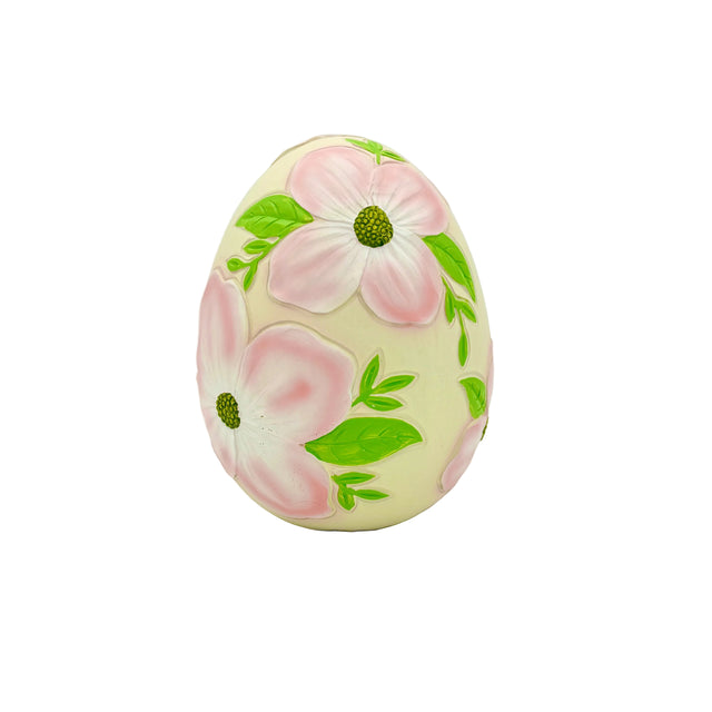6" Resin Botanical Dogwood Egg