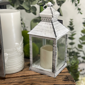 9" LED Lantern Plastic Square Indoor