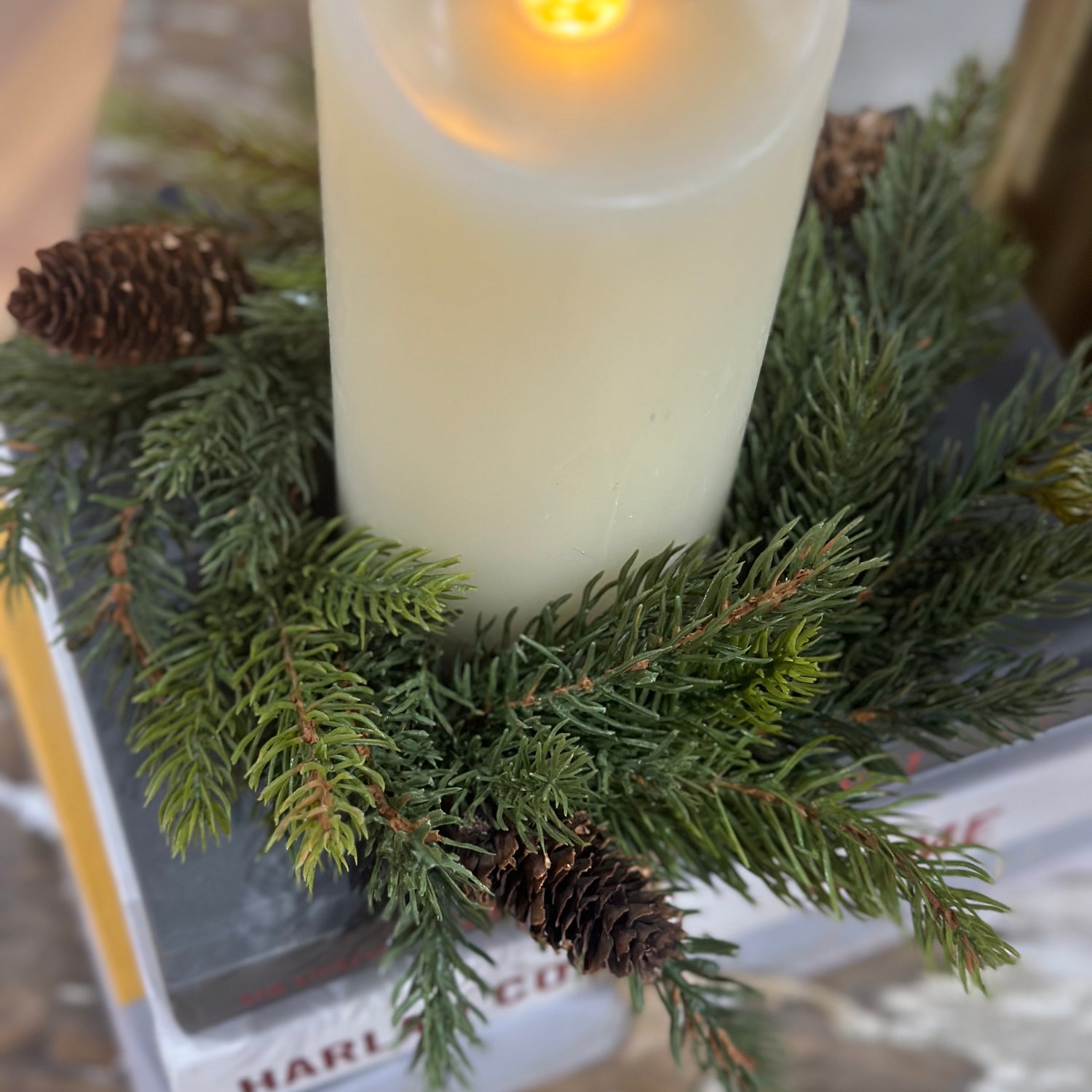 4.5” Spruce Candle Ring