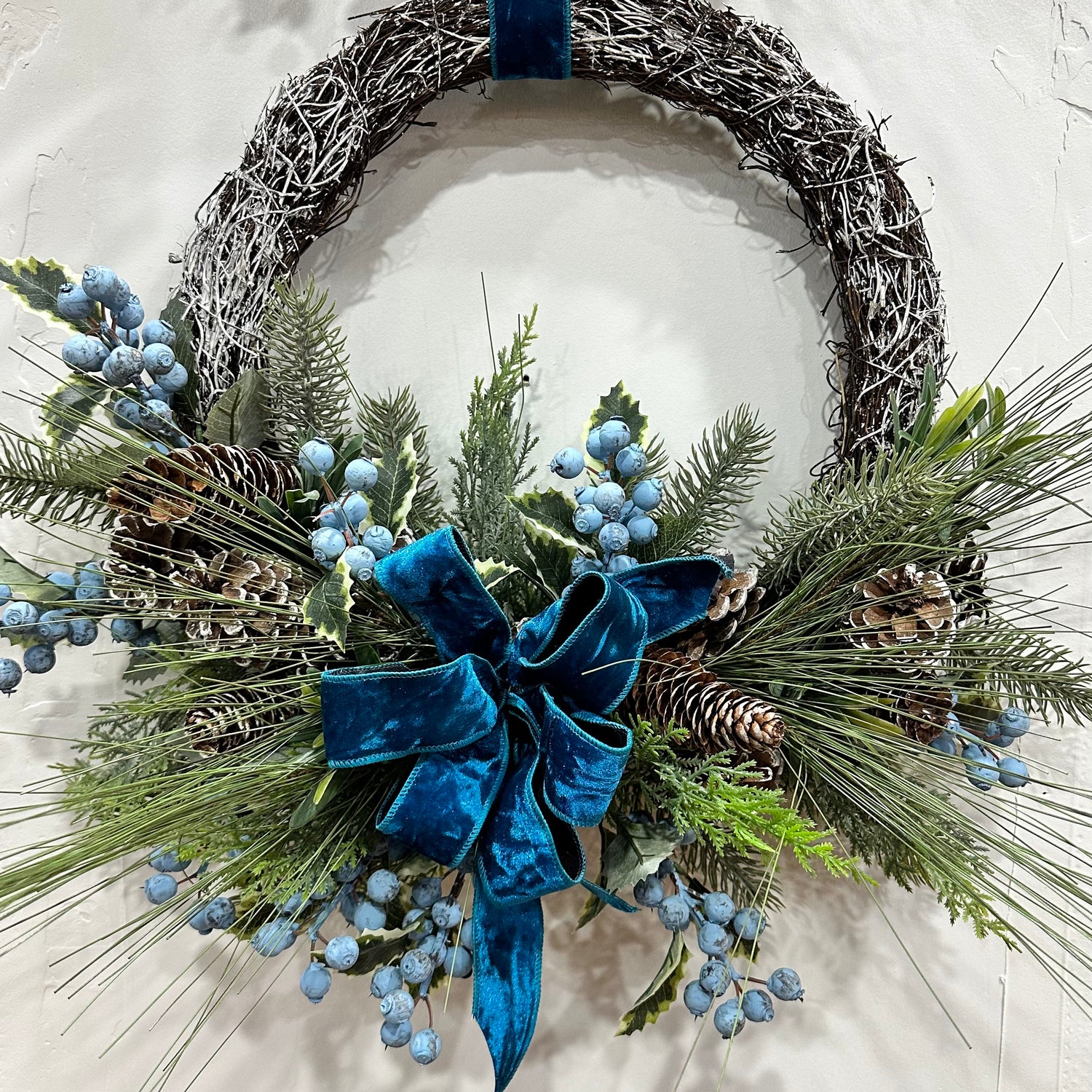 Doubled Blueberry Bliss Wreath 20"