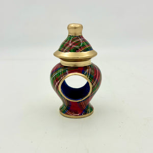 4" Multi-Color Royal Tartan Ginger Jar Enameled Napkin Ring