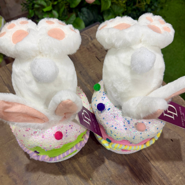 9.5" Furry Bunny Butt in Cake Styrofoam (Sold Individually)
