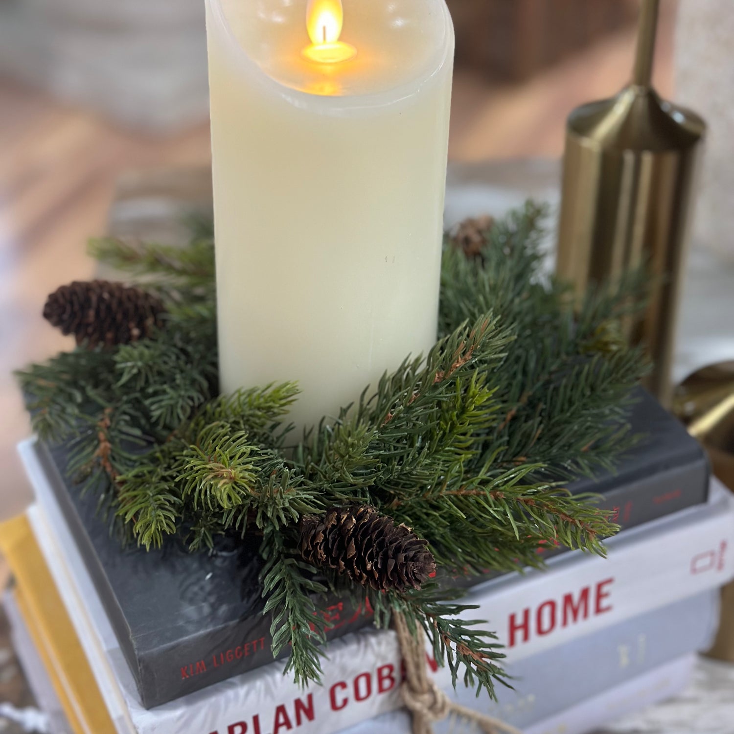 4.5” Spruce Candle Ring