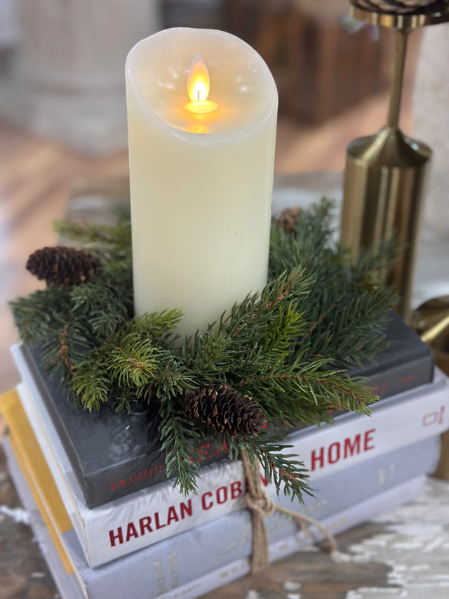 4.5” Spruce Candle Ring