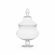 15 inch x 10 inch Clear Glass Apothecary Jar with Lid - Medium