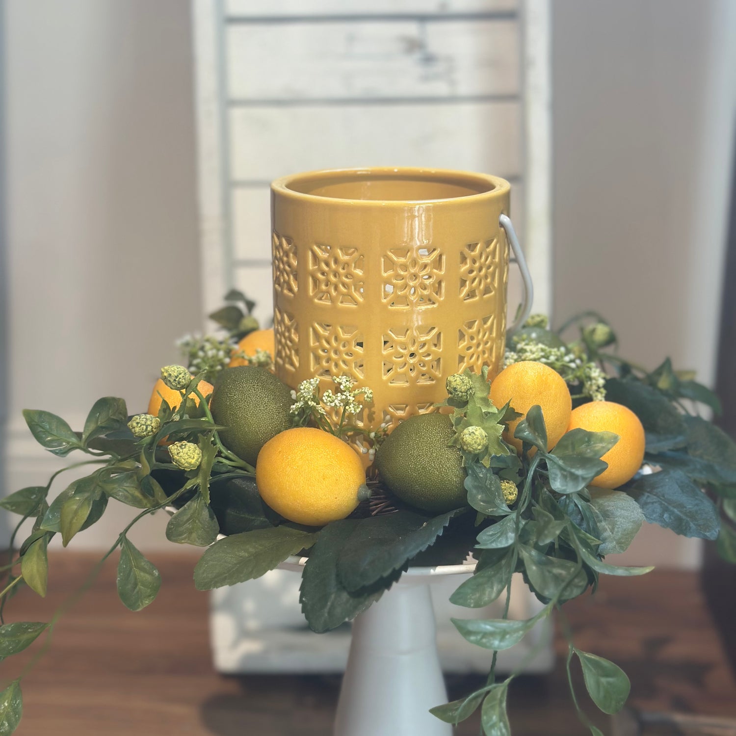 13" Lemon & Lime Candle Ring
