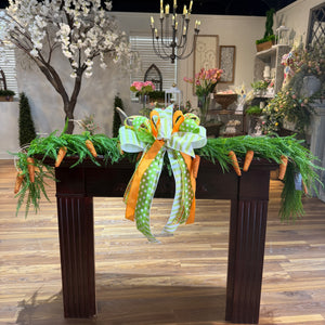 68" "Happy Easter" Beaded Grass Garland with Bow
