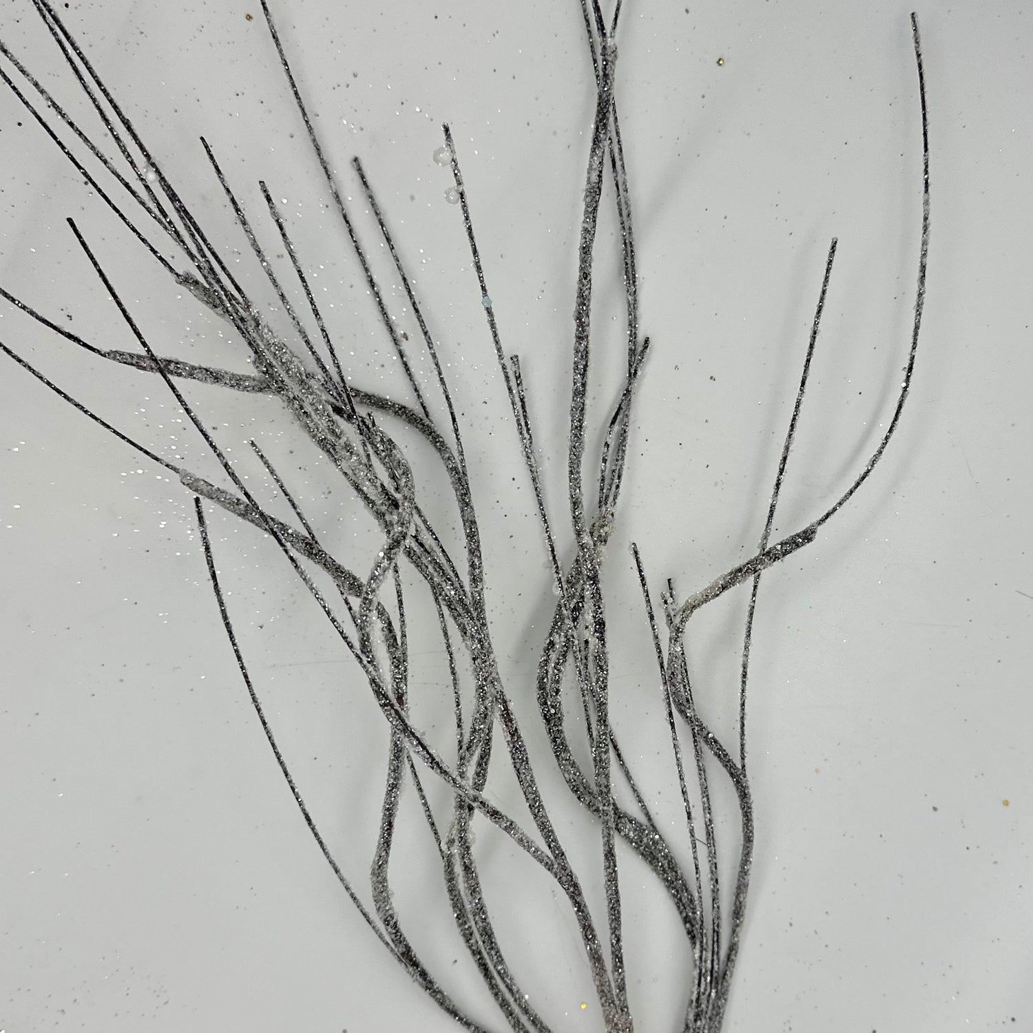 32" Frosted Curly Twig Spray