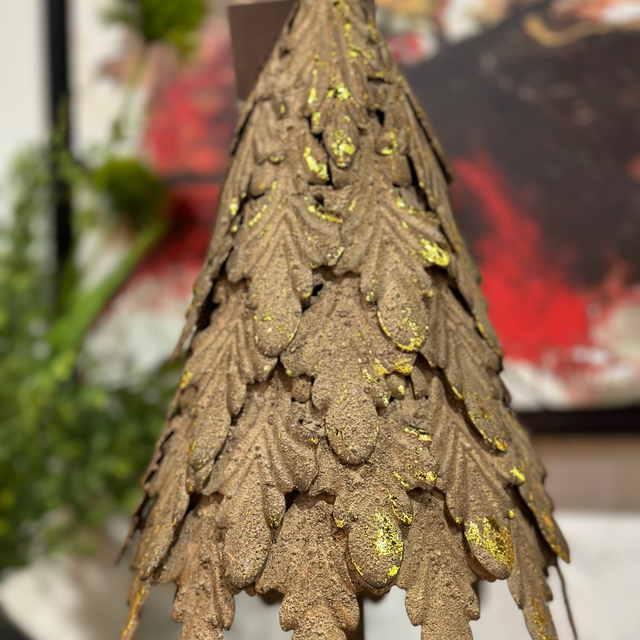 27" Gold Metal Tree Candle Holder