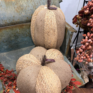 27" | 24" Rattan Natural Pumpkin