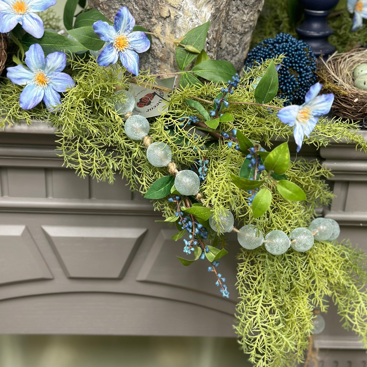 Blue and Green Beaded Garland