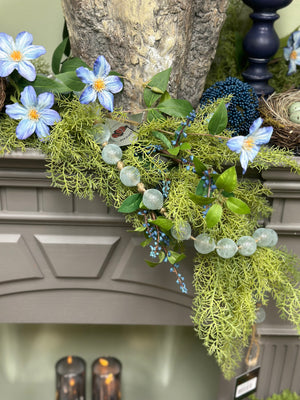 Blue and Green Beaded Garland
