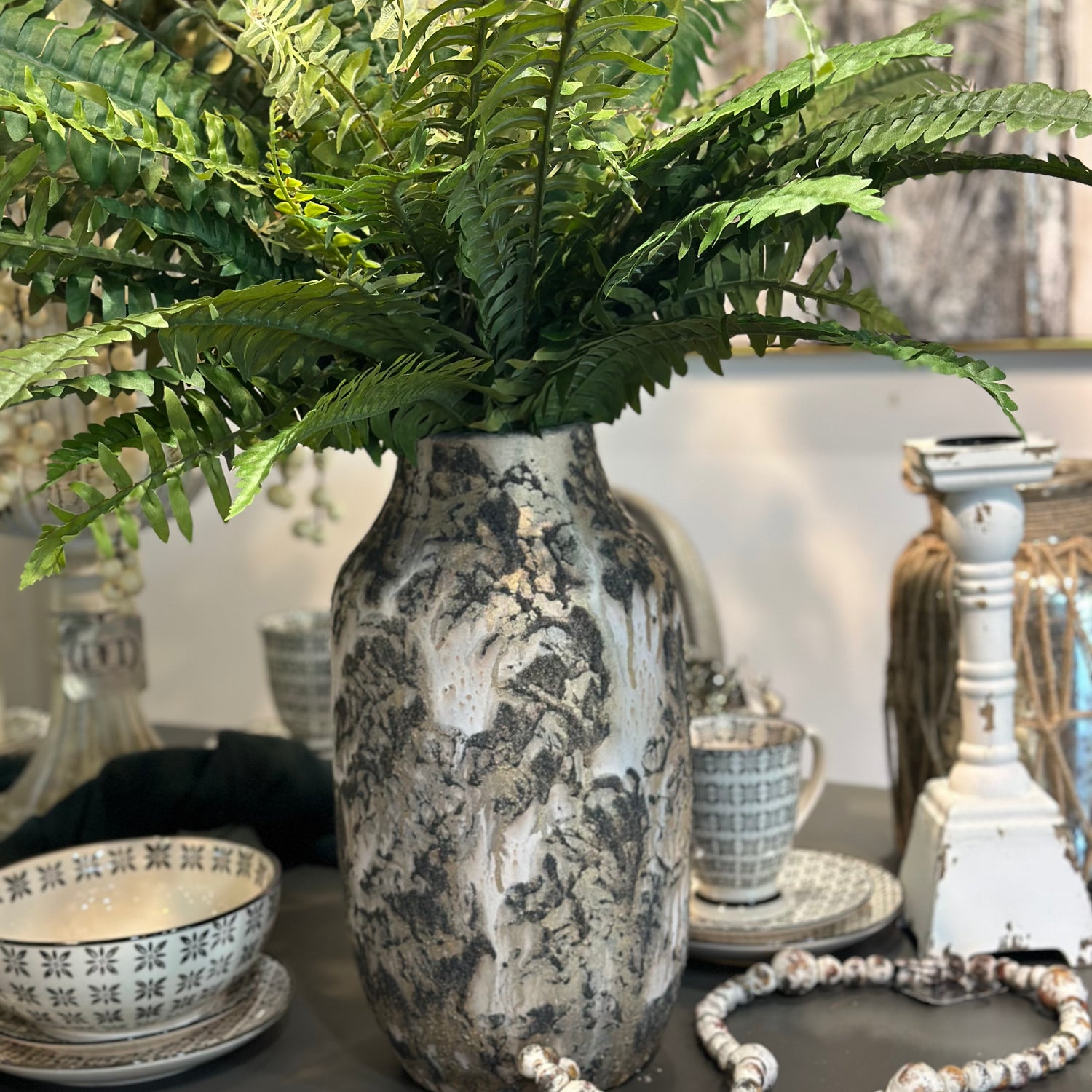 16" Dark Gold Jarra Vase