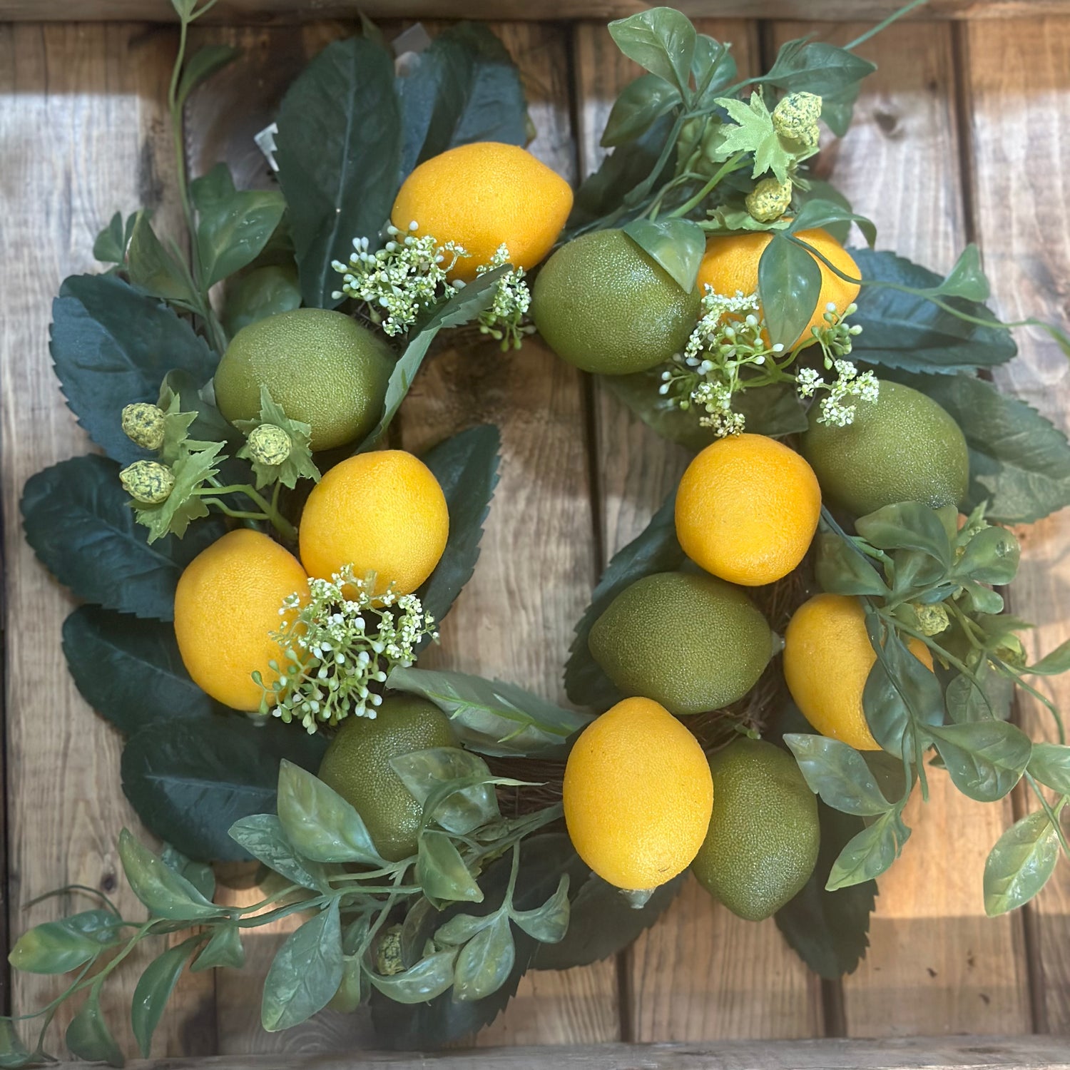 13" Lemon & Lime Candle Ring