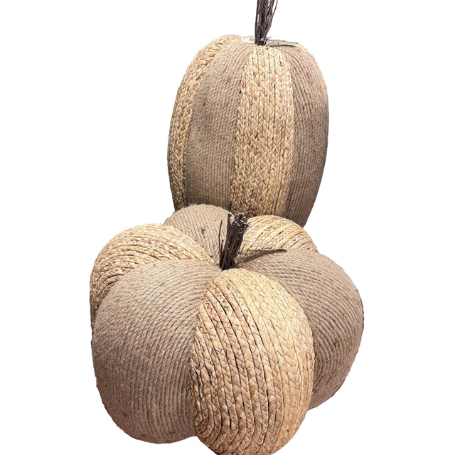 27" | 24" Rattan Natural Pumpkin