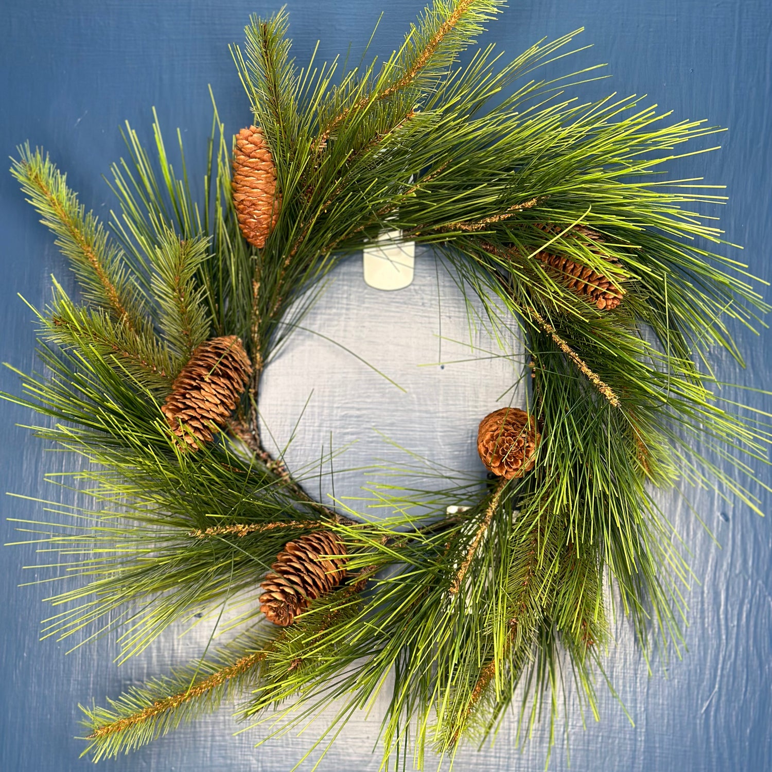 13" Long Needle Mix Wreath/Candle Ring