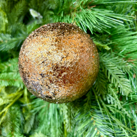Antique Gold Painted Speckled Ball