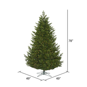6.5' Eagle Fraser Fir Full Artificial Christmas Tree, Clear Dura-lit Lights