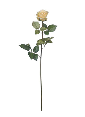 28" Yellow Rosebud Stem