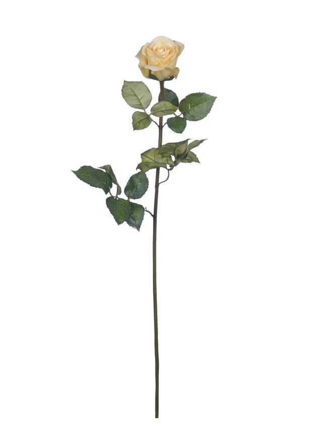 28" Yellow Rosebud Stem